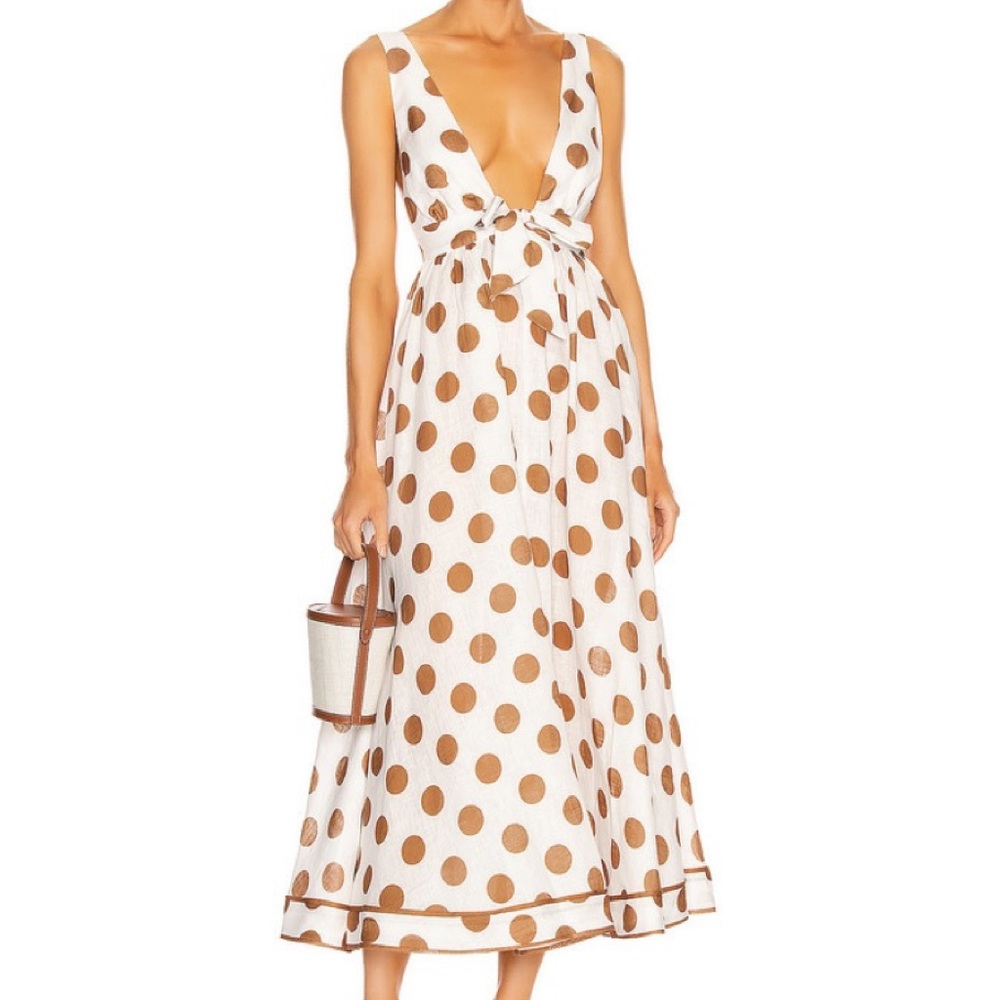 Zimmermann Empire Tie Front Long Dress